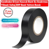 Eriyen Bant Elektrik Elektrikçi Bandı Kablo Bantı Su Geçirmez Su Altı Yapışkanlı Kauçuk Su Yalıtım - 1