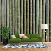 3 Boyutlu Bambu Duvar Temalı Duvar Kağıdı thumbnail 1