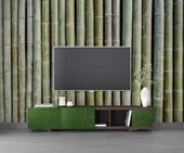 3 Boyutlu Bambu Duvar Temalı Duvar Kağıdı thumbnail 3