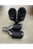 NESS EXHAUST SYSTEMS 90 LIK İTHAL LOGOLU EGZOZ UCU ÇİFTLİ SET - 1