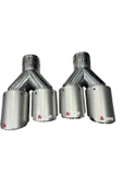 Akrapovic AKRAPOVİC GRİ 90 LIK İTHAL EGZOZ UCU ÇİFTLİ SET - 1