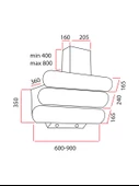 ALVEUS MOD MRC 3008 SİYAH DOKUNMATİK CAM DAVLUMBAZ - 3
