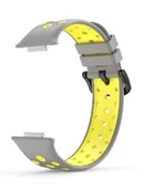Huawei Watch Fit 2 Uyumlu Correa Delikli Spor Silikon Kordon Kayış - 3