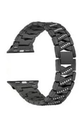 Apple Watch 1 2 3 4 5 6 Se 38/40 mm Uyumlu Paslanmaz Çelik Taşlı Kordon Kayış - 5