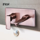 FKN Ankastre Dikdörtgen Bakır Eskitme Lavabo Bataryası thumbnail 2