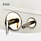 FKN Ankastre Yuvarlak Altın Lavabo Bataryası - 2