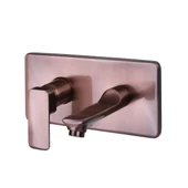 FKN Ankastre Dikdörtgen Bakır Eskitme Lavabo Bataryası thumbnail 1