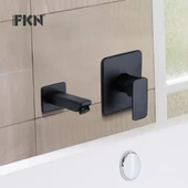 FKN Ankastre Kare Siyah Lavabo Bataryası thumbnail 2