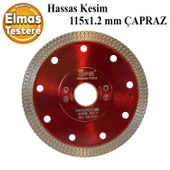 Elmas Testere Çapraz Beton Ahşap Seramik Mermer Porselen Fayans Sulu Kuru Kesme Kesici Disk 115 mm - 1