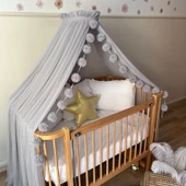 Pamuka Bebek Beşik Cibinlik Grey - 5