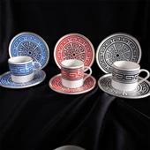 Aryıldız Sacce 12 Parça 6 Kişilik Türk Kahve Fincan Takımı 90 ml Ar238233 - 2