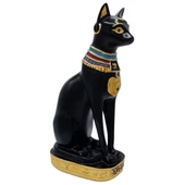 Mısır Kedisi Bastet Heykeli Reçine Büyük 24 cm thumbnail 2