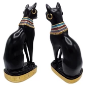 Mısır Kedisi Bastet Heykeli Reçine Büyük 24 cm thumbnail 5