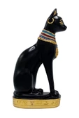 Mısır Kedisi Bastet Heykeli Reçine Büyük 24 cm thumbnail 10