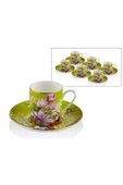 Botanica Yellow Porselen 12 Parça 6 Kişilik Kahve Fincan Takımı - 1