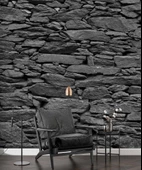 3 Boyutlu Siyah Kesme Taş Temalı Duvar Kağıdı thumbnail 6