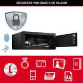 Master Lock LX110BEURHRO Biyometrik Kasa Parmak İzli, Siyah, 19,5 x 43 x 37 cm - 3