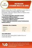 Nutraxin Vitamin Max C + D Zinc 60 Tablet - 2
