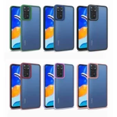 Xiaomi Redmi Note 11 Global Kılıf Kamera Çıkıntılı Arkası Şeffaf Köşeleri Parlak Renkli Işlemeli Flora Kapak thumbnail 3