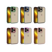 iPhone 13 Pro Kılıf Kamera Çıkıntılı Arkası Şeffaf Köşeleri Parlak Renkli Işlemeli Flora Kapak thumbnail 3