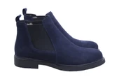 LACİVERT NUBUK KÜRKLÜ CHELSEA HAKİKİ DERİ ERKEK BOT - 1