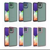 Samsung Galaxy A22 4G Kılıf Kamera Çıkıntılı Arkası Şeffaf Köşeleri Parlak Renkli Işlemeli Flora Kapak thumbnail 12