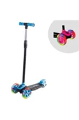 Cool Wheels 50kg Taşıma Kapasiteli Işıklı Stil 3 Tekerlekli Scooter Mavi - 1