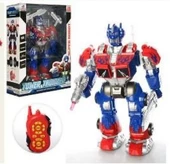 UZAKTAN KUMANDALI SESLİ IŞIKLI SÜNGER ATARLI OYUNCAK DEV ROBOT KIRMIZI RENK thumbnail 1