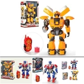 UZAKTAN KUMANDALI SESLİ IŞIKLI SÜNGER ATARLI OYUNCAK DEV ROBOT KIRMIZI RENK thumbnail 3