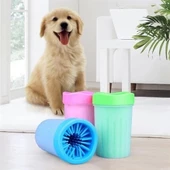 Silikon Jel Fırçalı Kedi Köpek Pati Ayak Yıkama Temizleme Kovası (küçük) - 1