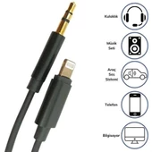 İphone Lightning Aux Araç Dönüştürücü Ses Kablosu 35 Mm Jack Girişli - 4