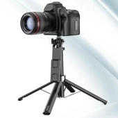 Fotoğraf Makinası Ve Telefon Takılabilen 2si 1 Arada 2.2m Uzayan Selfie Çubuğu Kumandalı Tripod - 3