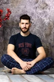 Nisanca Yazlık Kısa Kol %100 Pamuk Erkek Pijama Takımı - 7