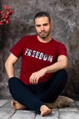 Nisanca Yazlık Kısa Kol %100 Pamuk Erkek Pijama Takımı - 1