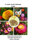 canlipetshop Karışık Çiçek Tohumları 2 Li Paket 2 Çeşit çiçek tohumu a+kalitede - 1
