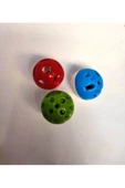 canlipetshop Zilli Plastik Top Kedi Oyuncağı 3'lü Çok Renkli 4 Cm - 2