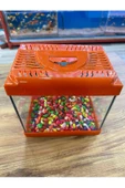 ErtargınShop Turuncu Renkli Mini Kare Akvaryum 20x20x15 - 3