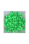 TROPİKAL Akvaryum  Fanus  Teraryum Yeşil Renkli Dekor Taşları 8-10 Mm 1 Kg - 1