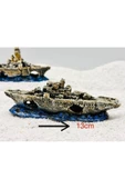 canlipetshop Akvaryum Dekor Savaş Gemisi Mini 14 x 5 Cm - 1