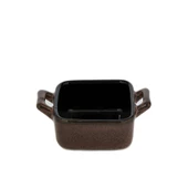 6x6cm Mini Kulplu Seramik Sufle Kabı Reçellik Sosluk Fırın Kabı Asorti - 1