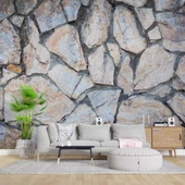 3 Boyutlu Kesme Taş Temalı Duvar Kağıdı thumbnail 1