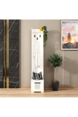 DemonteHome  ASİMODH (D) PORTMANTO VE AYAKKABILIK BEYAZ-BEYAZ - 1