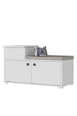 DemonteHome  ELEGANTDH MİNDERLİ AYAKKABILIK BEYAZ - 5