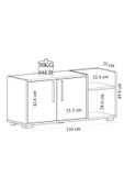DemonteHome  SUNRİSEDH AYAKKABILIK CEVİZ - 5