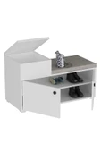 DemonteHome  ELEGANTDH MİNDERLİ AYAKKABILIK BEYAZ - 6