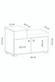 DemonteHome  ELEGANTDH MİNDERLİ AYAKKABILIK BEYAZ - 7
