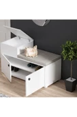 DemonteHome  ELEGANTDH MİNDERLİ AYAKKABILIK BEYAZ - 3