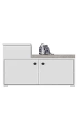 DemonteHome  ELEGANTDH MİNDERLİ AYAKKABILIK BEYAZ - 4