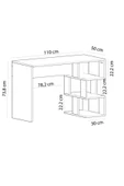DemonteHome  DARDANOSDH ÇALIŞMA MASASI BEYAZ MEŞE - 5