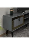 DemonteHome  LİDYADH TV STAND ANTRASİT ALTIN - 4